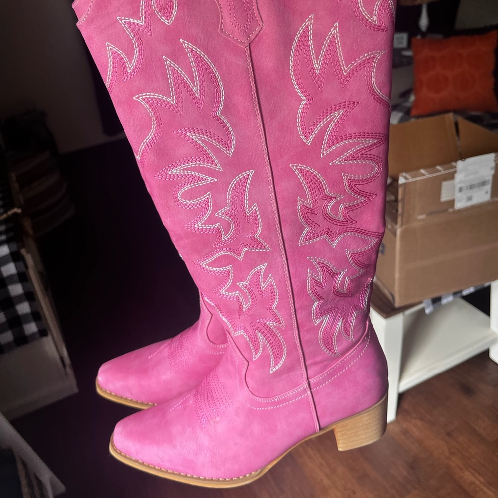 Pink Western Boots